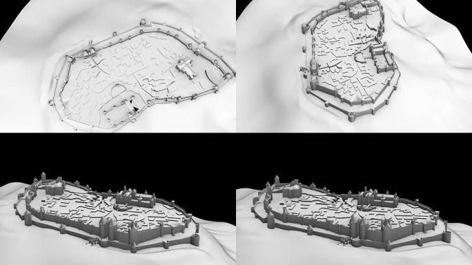 Carccasone 3D模型旋转