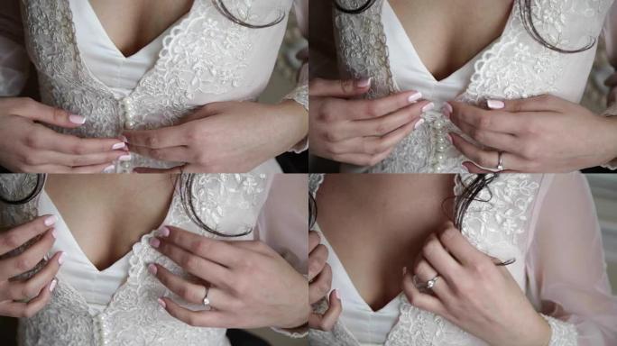 新娘美丽精致的手
