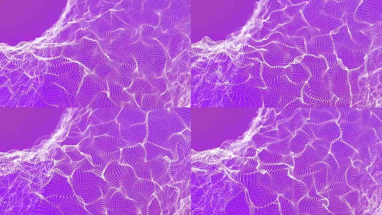 抽象弯曲波片运动背景环紫色