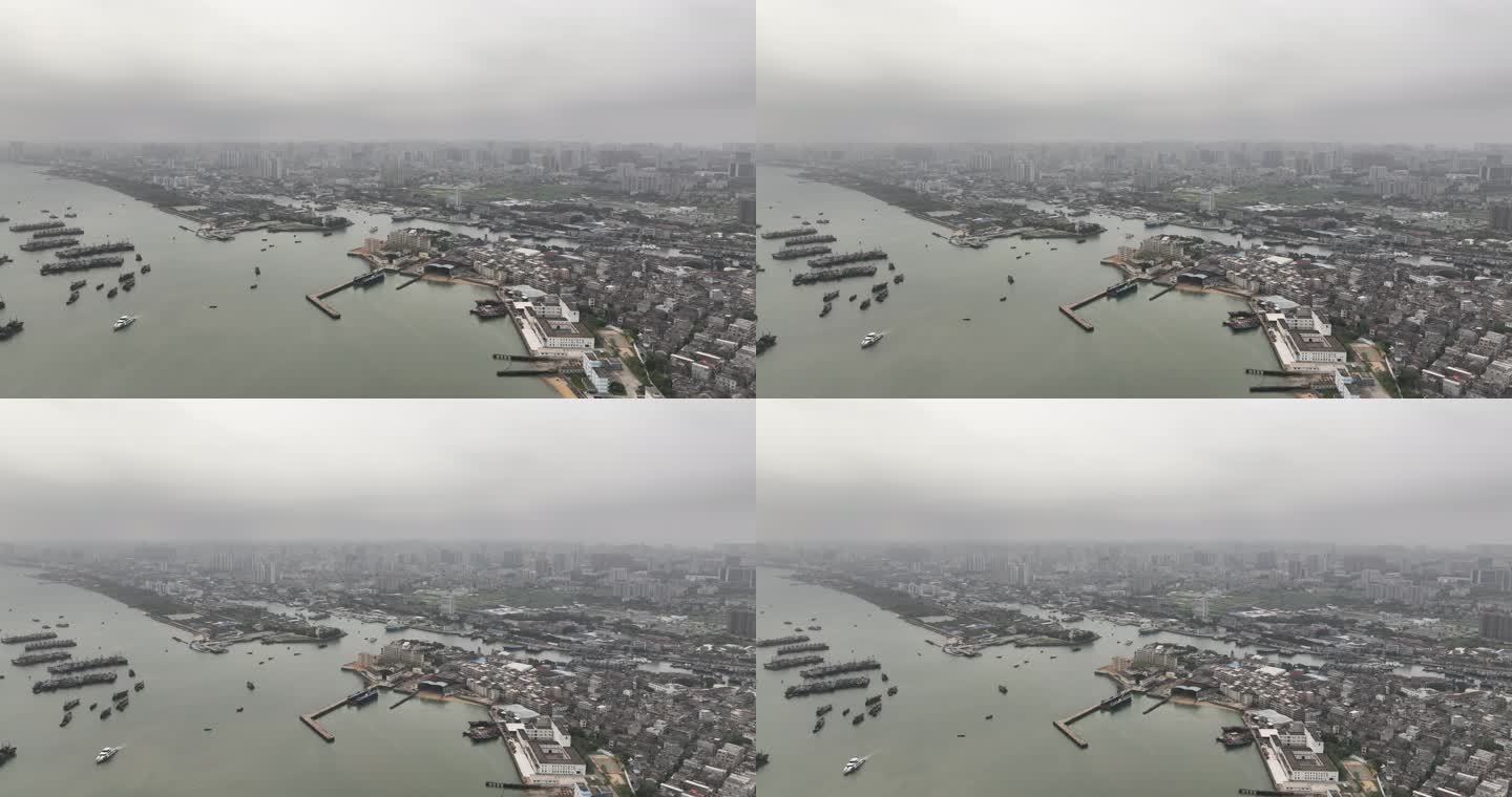 北海城市航拍空镜