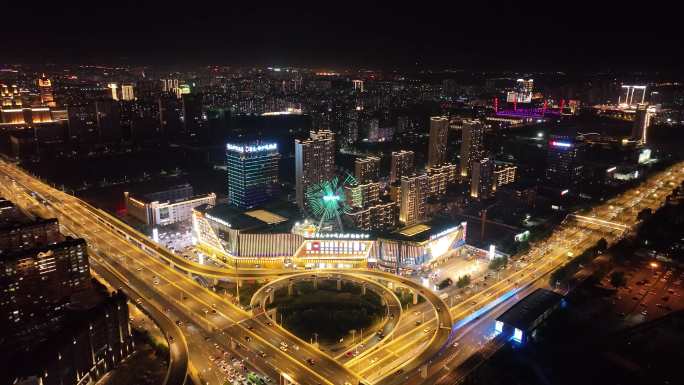 城市夜景 繁华车流