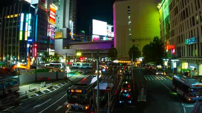 涩谷巴士旋转低角度慢快门夜视4k变焦