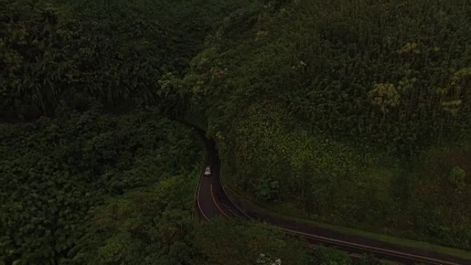 茂宜岛沿海公路蜿蜒在山边