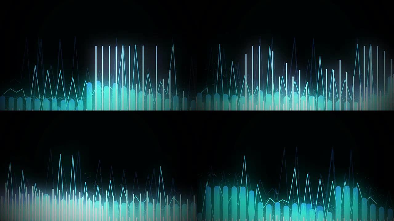 未来数字蓝色锐舞音乐音频背景-30秒
