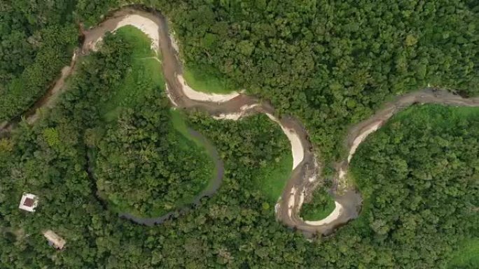 亚马逊雨林的鸟瞰图，南美洲
