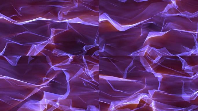 数字poligon烟云抽象背景紫色-新动态技术运动彩色视频素材