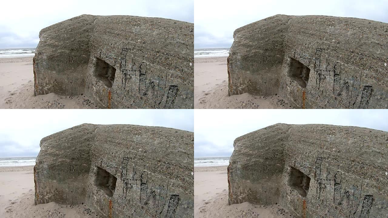 混凝土地堡，大西洋墙，第二次世界大战，纪念，北海，4K