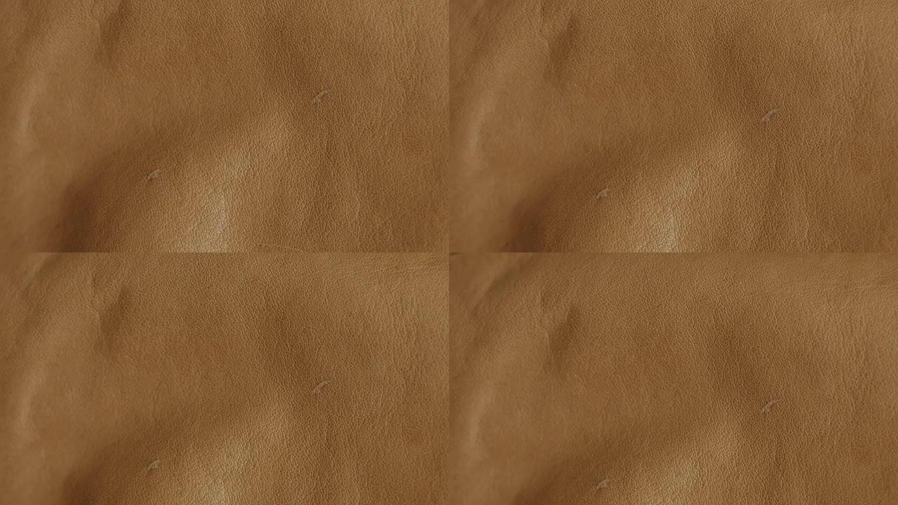天然棕色皮革纹理背景。抽象复古牛皮背景设计。