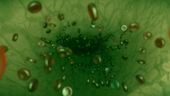 血细胞绿色静脉动脉血细胞科幻外星人生物僵尸4k