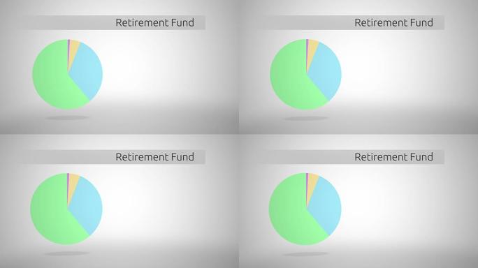 带图形空间的动画通用饼图-退休基金版本