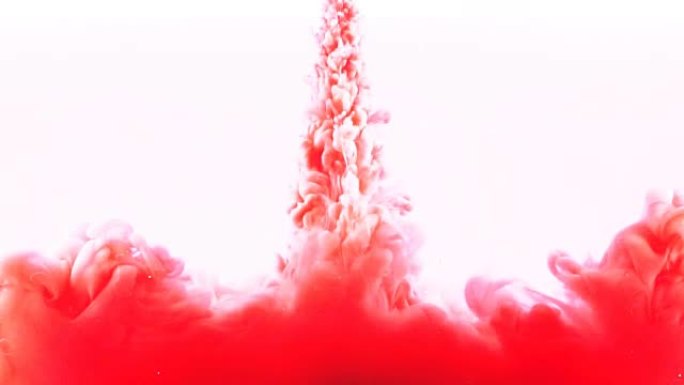 白色背景上的红色油漆云