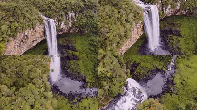 Caracol Falls in Canela，RS，巴西