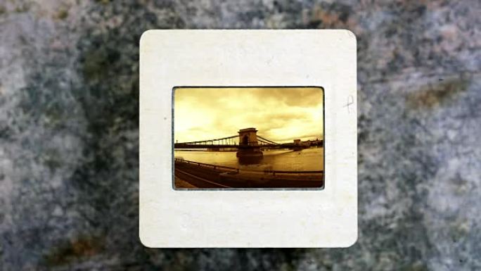 布达佩斯的老式幻灯片胶片