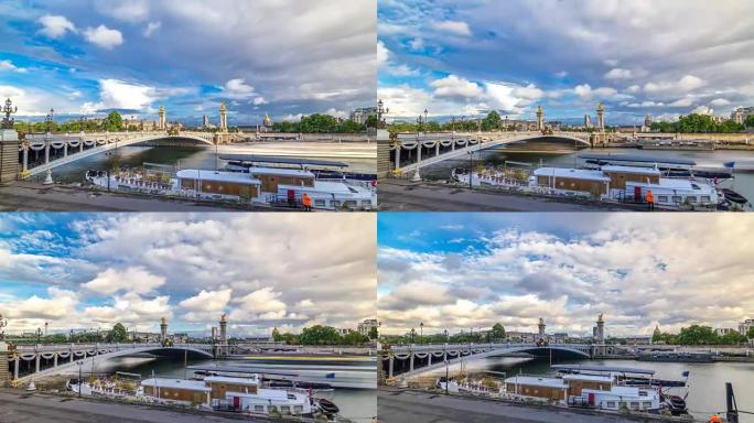 横跨塞纳河的亚历山大三世桥。巴黎。法国