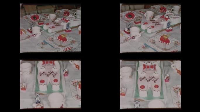 3岁生日蛋糕和餐桌套装派对1955