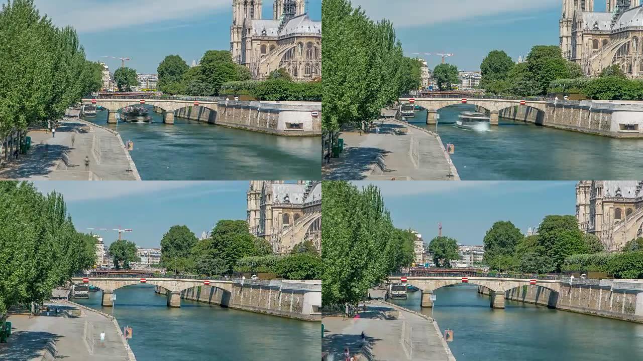 塞纳河和巴黎圣母院是巴黎最著名的象征之一