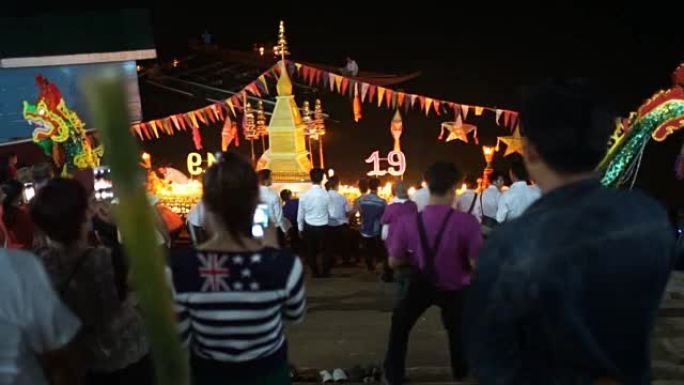 老挝琅勃拉邦的光明节 (Loy kathong Fastival)