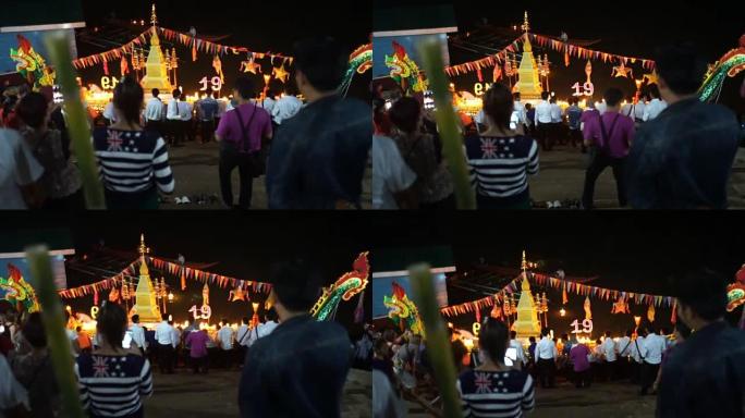 老挝琅勃拉邦的光明节 (Loy kathong Fastival)