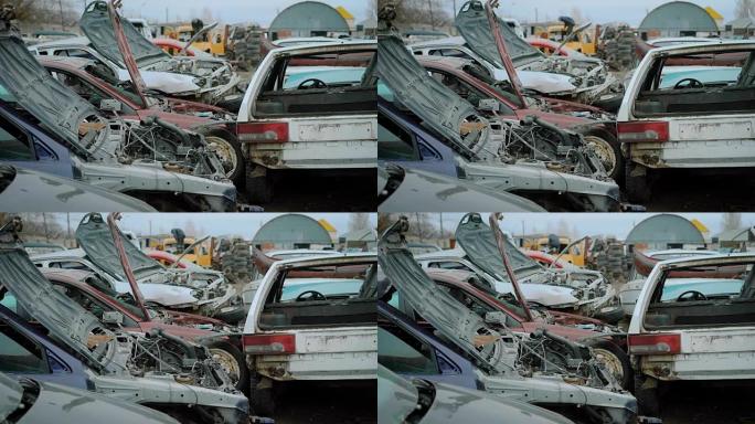 旧车和残骸的垃圾场