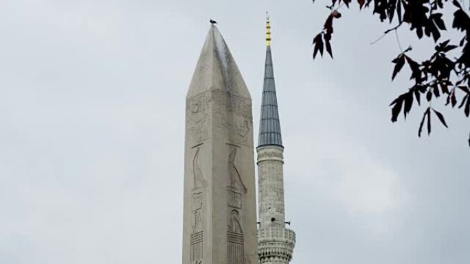 狄奥多西亚斯方尖碑和尖塔在苏丹艾哈迈德地区在伊斯坦布尔，土耳其