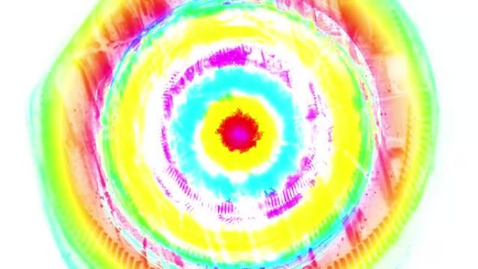 移动旋转抽象画彩虹无缝循环背景动画新质艺术欢乐七彩动态万能酷好看视频素材