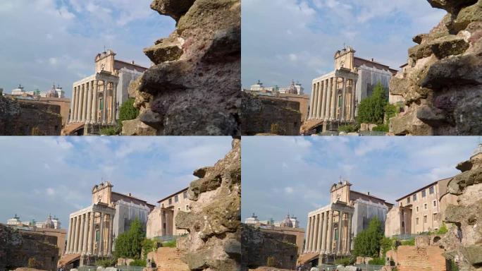 意大利罗马翻修的安东尼努斯和福斯蒂纳神庙