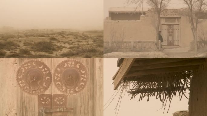 乡村生活 狂风扬沙 沙尘天气