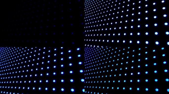 抽象背景动画移动数字发光二极管光点发光，用于演示中的事件、音乐会或标题显示