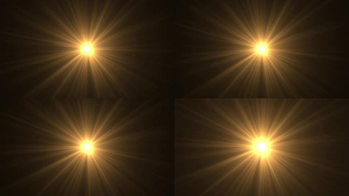 黑色背景上的手电筒和耀斑主题条纹