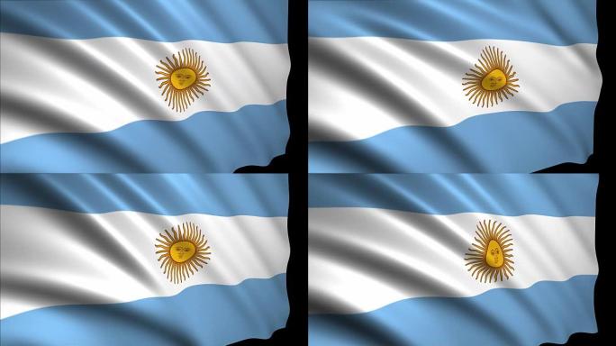 3D渲染国旗的阿根廷