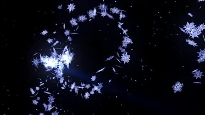 雪晶的旋转，CG动画