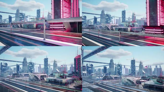 元宇宙 未来城市 科技 赛博朋克 虚拟