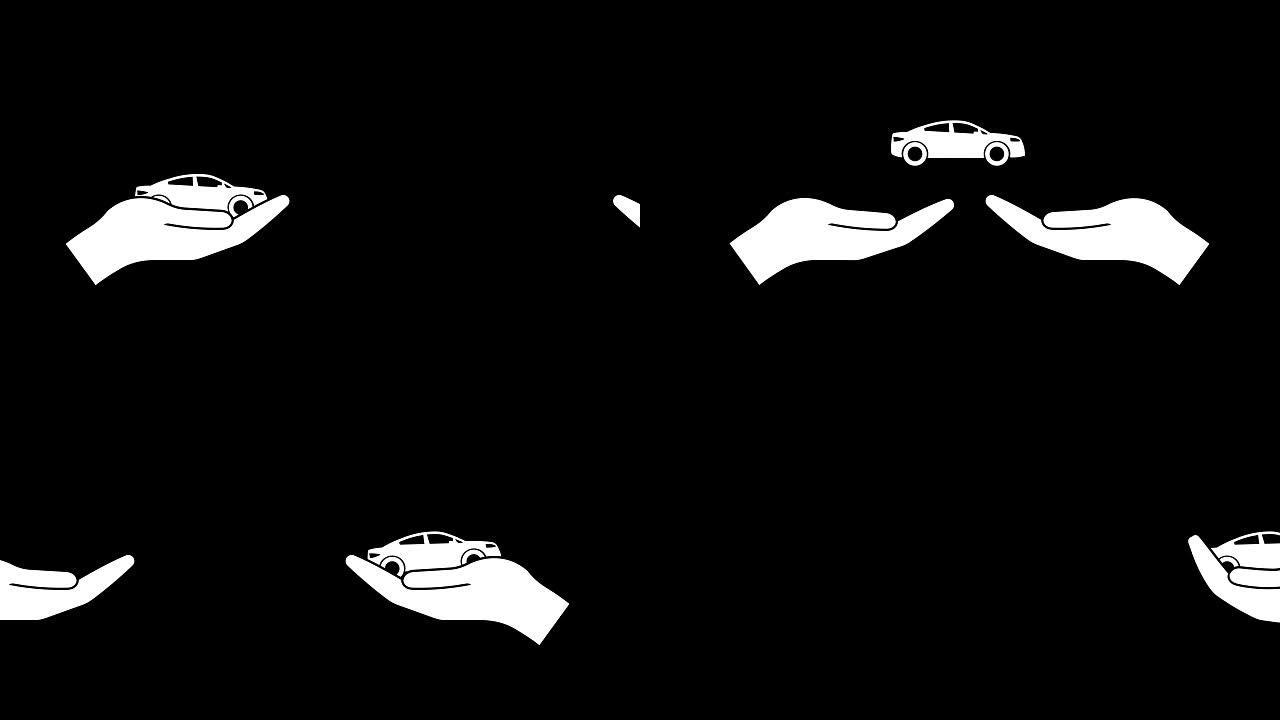 购买汽车概念动画与可选的光磨砂。Alpha Luma哑光包括在内。4 k的视频