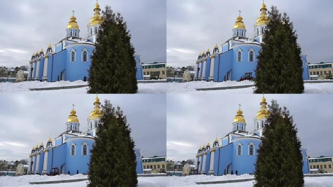 基辅圣米迦勒大教堂的景色