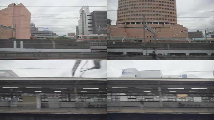 新干线或日本子弹头列车，光经过滨松站