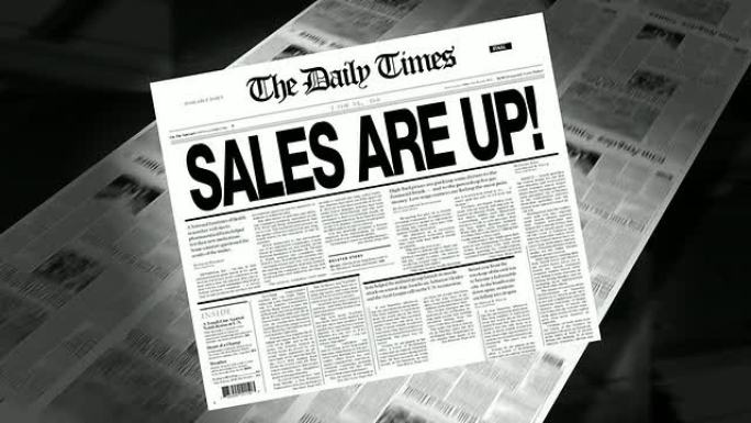销量上升-报纸标题 (显示循环)
