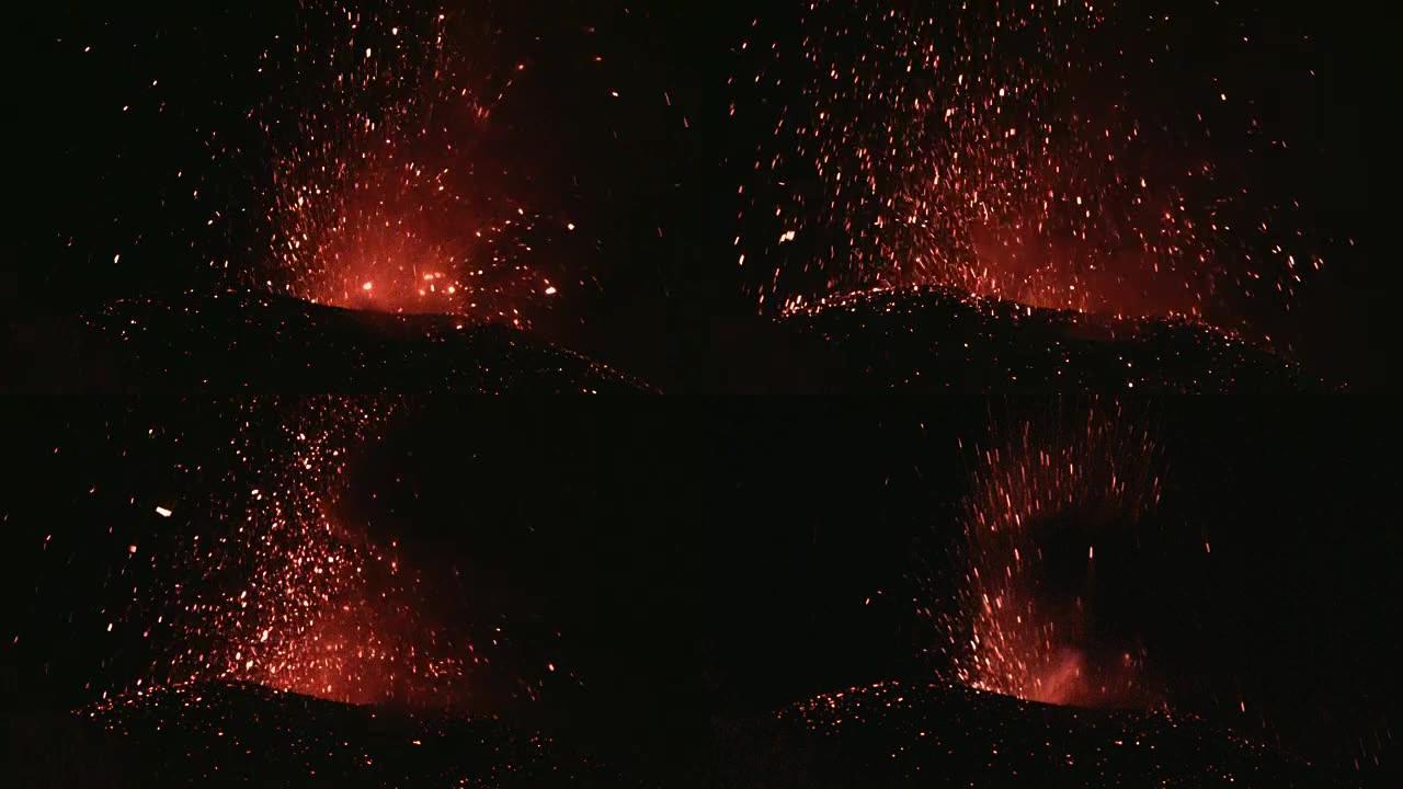 意大利埃特纳火山爆发
