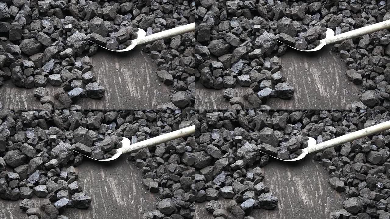 铲子和煤，褐煤储存