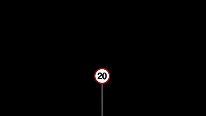 20 mph英国限速路标