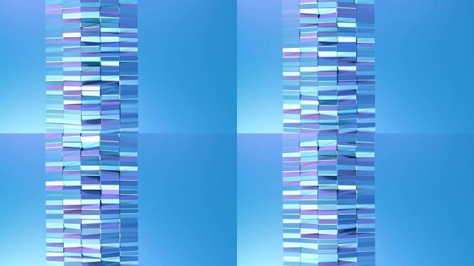 抽象蓝紫色低聚3d表面作为晶体网格