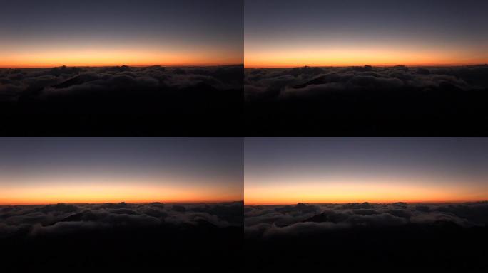 茂宜岛火山上空充满深远色彩的天空