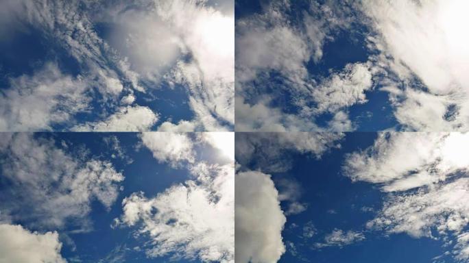 云和透镜光斑效应时间流逝。