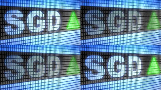 新加坡元。起来。4k分辨率。循环。