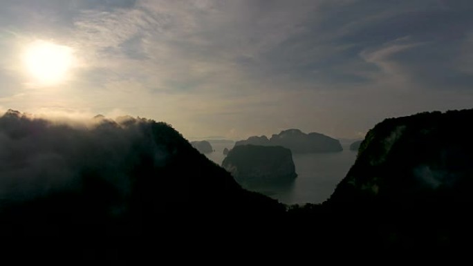 泰国攀牙山南志视点的攀牙湾美景