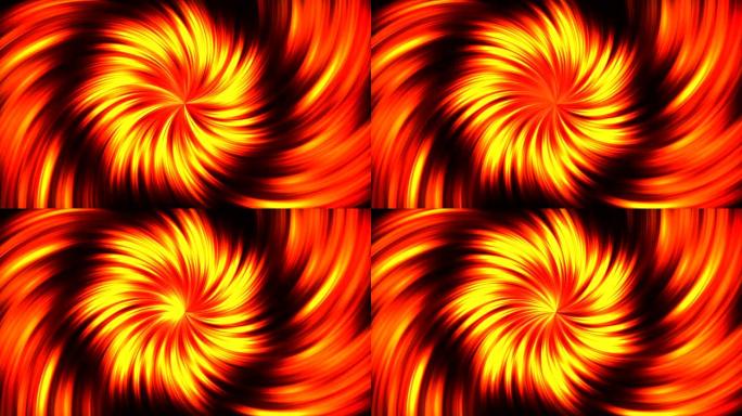abstract moving yellow and orange flower whirling 