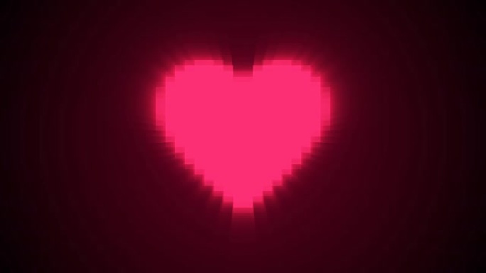 简单的心马赛克，这是爱与健康的象征，抽象的3D渲染背景