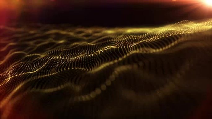 Gold glow particle field loop