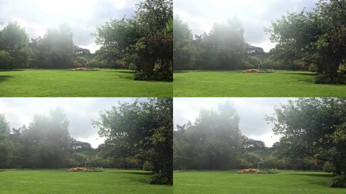 苏格兰花园中的喷泉