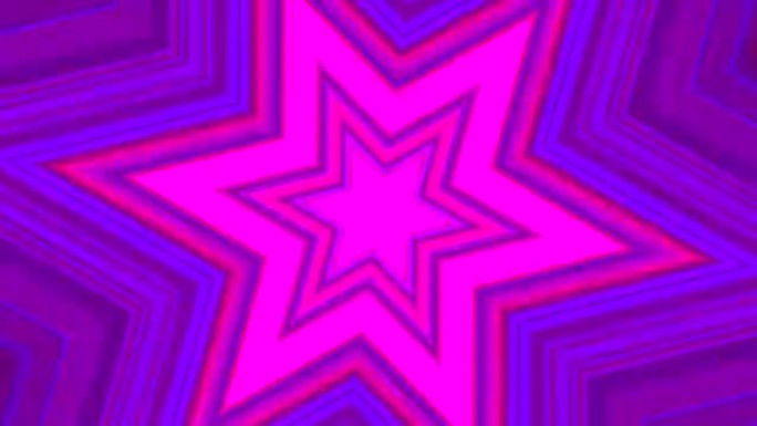 具有不同大小，运动和颜色的星星的抽象背景运动，以粉红色，蓝色，红色，紫色制作动态而丰富多彩的视频