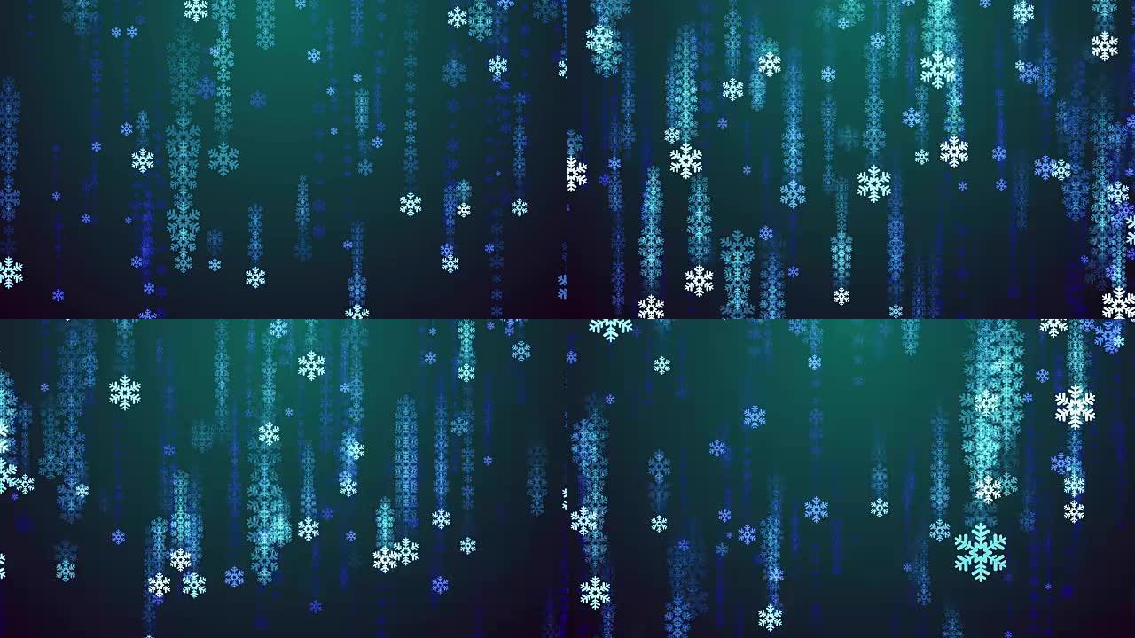 节日雪花降雪雨动画背景新质量造型通用魅力运动动态动画多彩欢乐节日音乐视频素材
